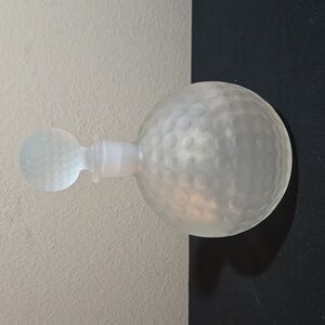 Vintage Hand Crafted Dimpled Frosted Glass Decanter With Stopper.